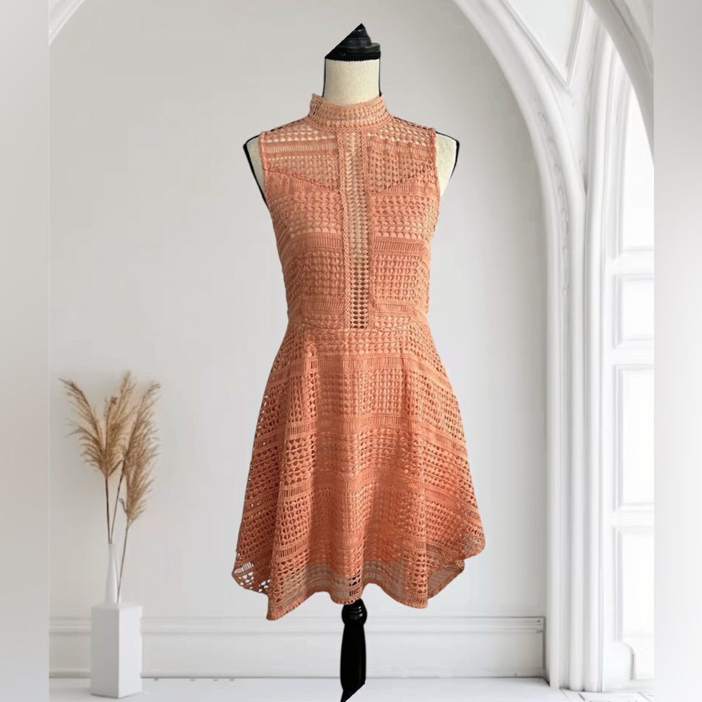 Blush Crochet Lace Dress